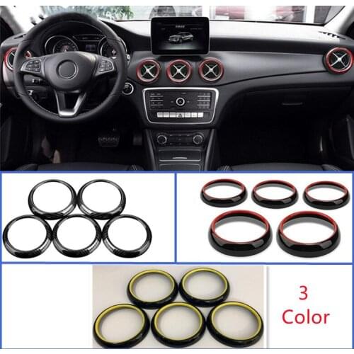 ABS Car Condition Air Vent Outlet Ring Cover Trim Decoration For Mercedes Benz GLA X156 CLA C117 Class (A,B Class can't use)