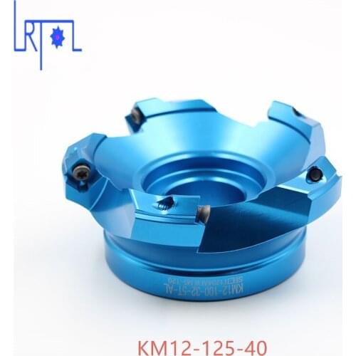 6 flutes KM12-125-40 Aluminum Mill Visage Fin de Carbure Alliage pour Lourd CNC Fraisage De Coupe