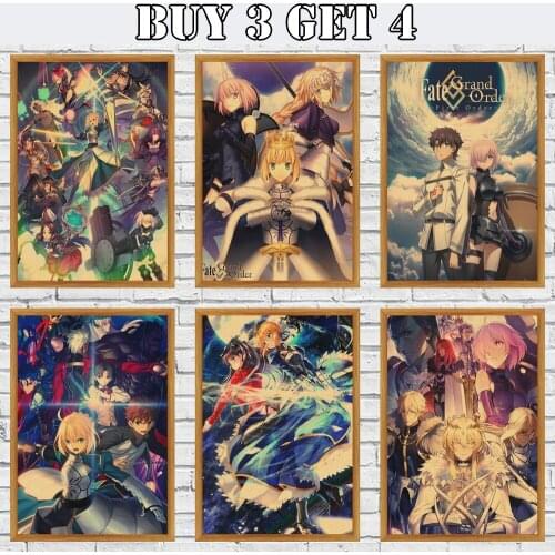 Anime Fate Grand Order Section Kraft Paper Retro Poster Home Decor Painting Room Wall Sticker Picture Painting