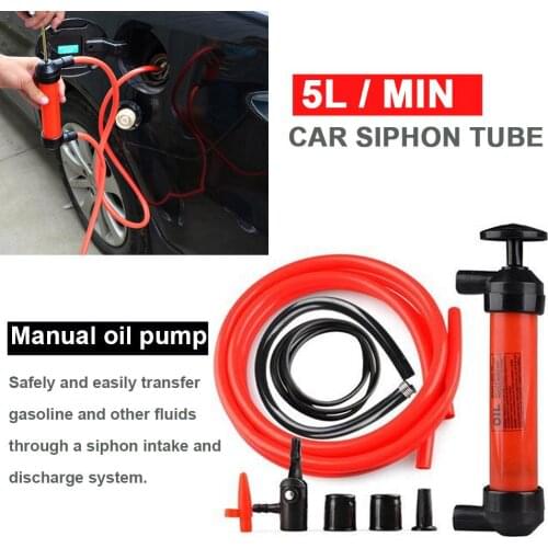 1Set Car Plastic Manual Oil Extractor Oil Pump Water Changer Oil Drum Suction Pipe Auto Supplies