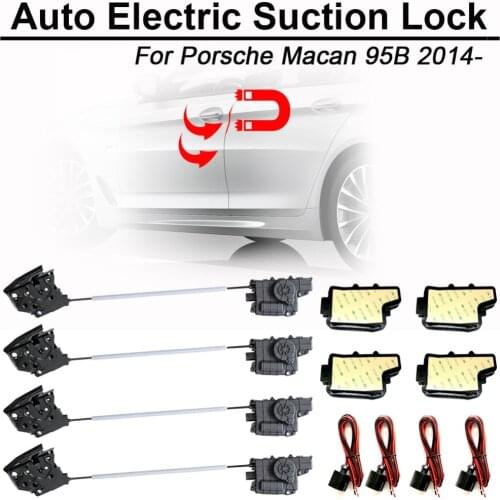 CARBAR Smart Auto Electric Suction Door Lock for Porsche Macan 95B Automatic Soft Close Door Super Silence Car Vehicle Door