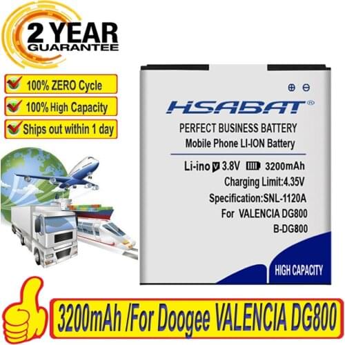 HSABAT 3200mAh B-DG800 Mobile Phone Battery for DOOGEE DG800 / Doogee VALENCIA DG800 Batteries
