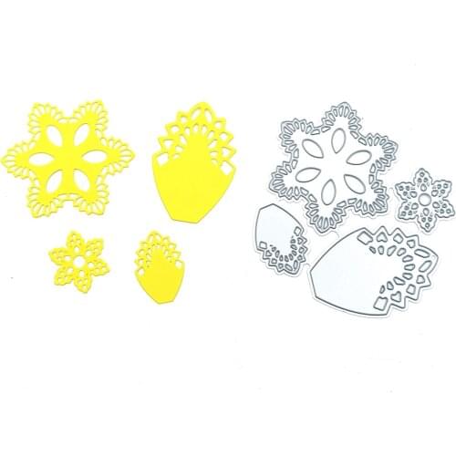 Julyarts 4pcs Flower Lace Cutting Dies New Molds For DIY Scrapbooking Paper Cards Craft Making Craft