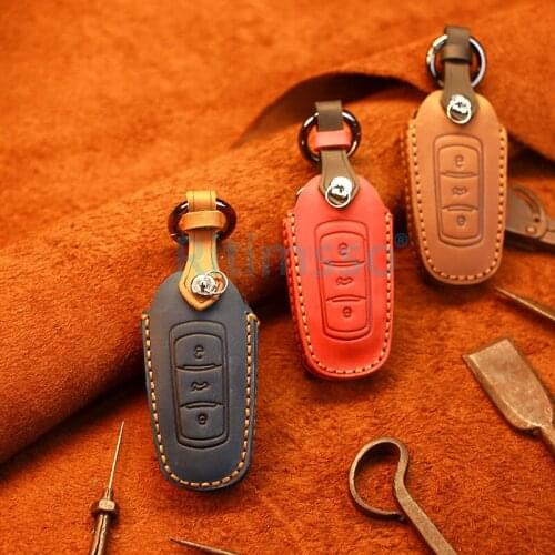 Leather Car Key Case Cover For Geely Atlas Boyue NL3 EX7 Emgrand X7 EmgrarandX7 SUV GT GC9 Protected Shell Fob Accessories