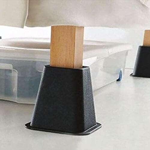 4pcs PP Chair Leg Caps Feet Pads Furniture Table Covers Socks Floor Protectors Furniture Risers Aid for raising bed chair Cups