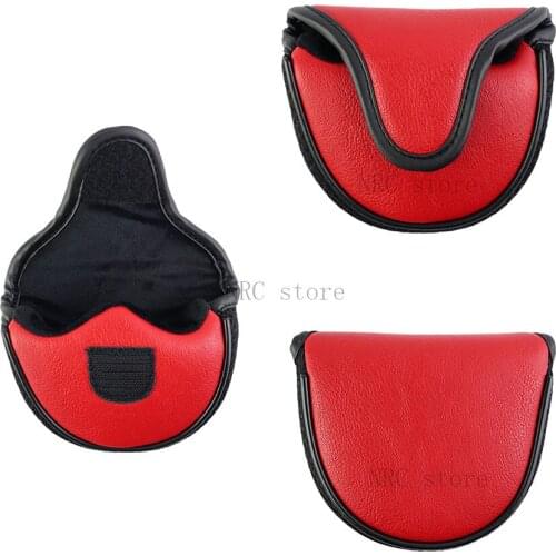 NRC Store Golf Headcovers Mallet Putter Cover PU Leather Red Black
