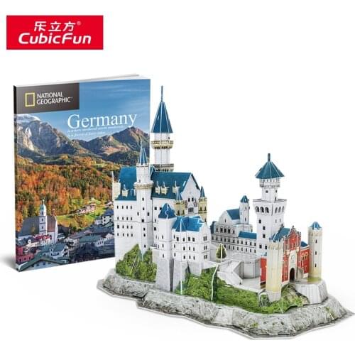 Curiosity 3D World Famous Architecture Model Germany Neuschwanstein Castle Cardboard Assembly Blocks Gift for Children Adult