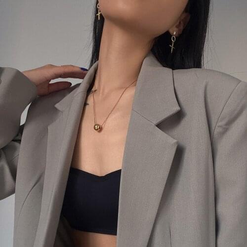 Necklace Gold Ball Pendant New Products Wholesale