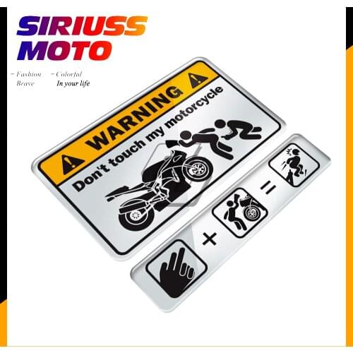 3D Warning Sticker Don't Touch My Motorcycle Tank Sex Decal Resin Spoof Stickers