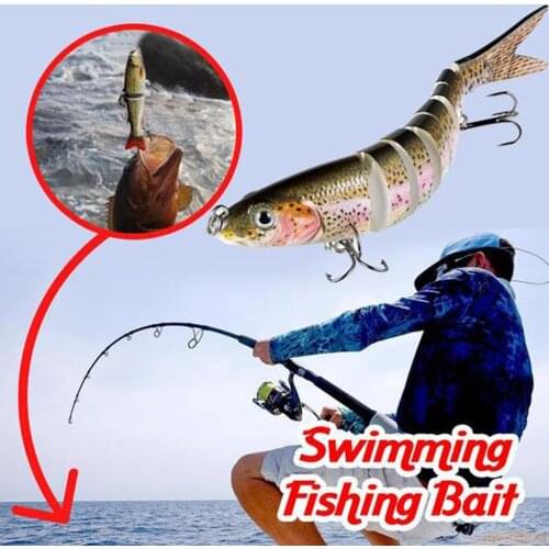 Lure Fishing 18g/10cm 3D Eyes Multi-section Fish Bait Sea Fishing 7 Section Sinking Rock Hard Bait Many Styles for You To Choose
