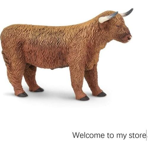 Pvc figure Simulation wild animal model highland cattle