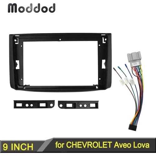 9 inch Radio Fascias for Chevrolet Lova Captiva Gentra Aveo Epica 2006 Dashboard Installation Refitting Trim Kit Frame GPS Bezel