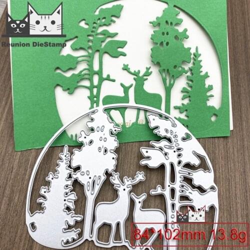 Reunion Semicircular christmas deer Metal Cutting Dies Scrapbooking Photo Album Embossing Paper Card Making Decor Die 2020 New
