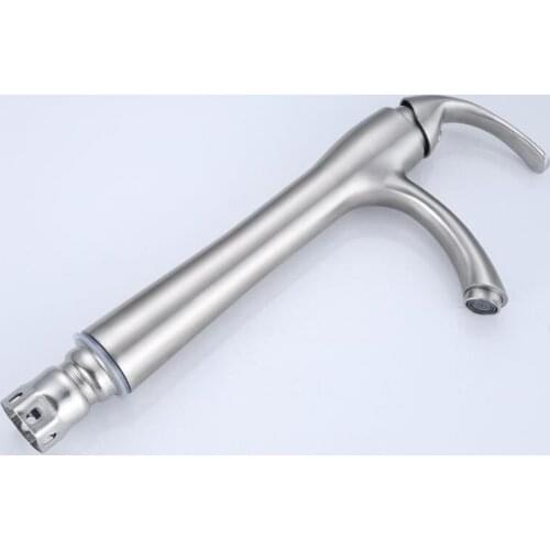 Mixer Tap Bathroom Sink Faucet Contemporary Style Bath Mixer Hot And Cold Water Wire Drawing Bathroom Taps With 2 Hoses