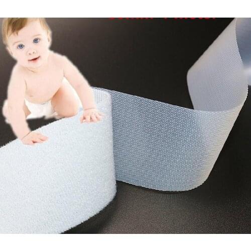 Top Soft thin Hook and Loop fastener tape for baby diaper bra clothing hook loop tape fastener straps no hurt skin 10cm*10cm