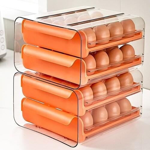 Drawer Type Refrigerator Egg Holder Refrigerator Food Container Eggs Storage Boxes Durable Dumpling Box For Kitchen Organizer