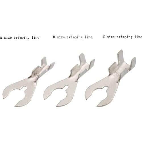 50pcs/lot 4.2mm crab feet terminal fork lugs U-shaped cold-pressed terminal copper wire ear