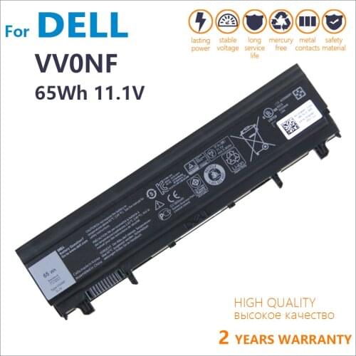 100% Genuine New Replacement Laptop battery for Dell Latitude E5540 E5440 VV0NF VVONF 11.1V 65Wh Original New Batteria