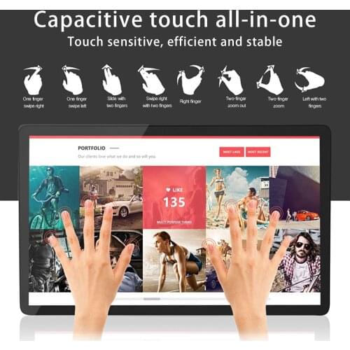 15.6 Inch Bulit-in Wifi Win7 Win8 Linux Industrial Tablet PC Capacitive Touch Screen i3 i5 i7 J1900 all in one computer