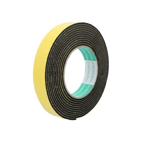 4 Meters 25mm x 3mm Single-side Adhesive Shockproof Sponge Foam Tape Yellow