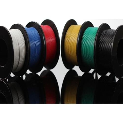 5m/Roll Soft Silicone Insulator UL3132 18AWG Electrical Wire Tinned Copper Stranded Hook-up Wire 300V 6 Colors for DIY Toys Lamp