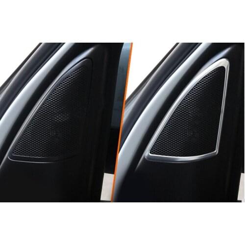 Car styling Inner Car Door Stereo Speaker Cover Trim 2pcs/set For Land Rover LR4 Discovery 4 2010 2011 2012 2013 2014 2015