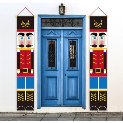 Nutcracker Soldier Banner Christmas Decor For Home Merry Christmas Door Decor Xmas Ornament Happy New Year 2021 Navidad
