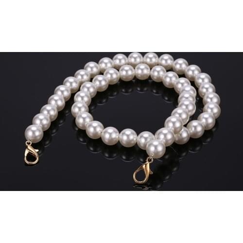 50/60/80cm Pearl Chain Bag Strap Women DIY Chain Totes Shoulder Handbag Belts Handle Replacement Chains Bag Accessories