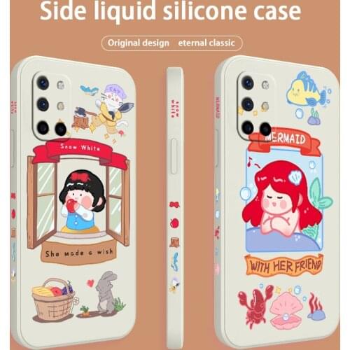 Simple Chubby Princess Phone Case For Oneplus 8t 9 9pro 9r Liquid Silicone Cover