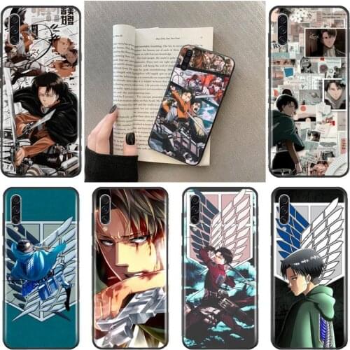 Attack on titan Levi Ackerman Shingeki Phone Case For Samsung A20 A30 30s A40 A7 2018 J2 J7 prime J4 Plus S5 Note 9 10 Plus