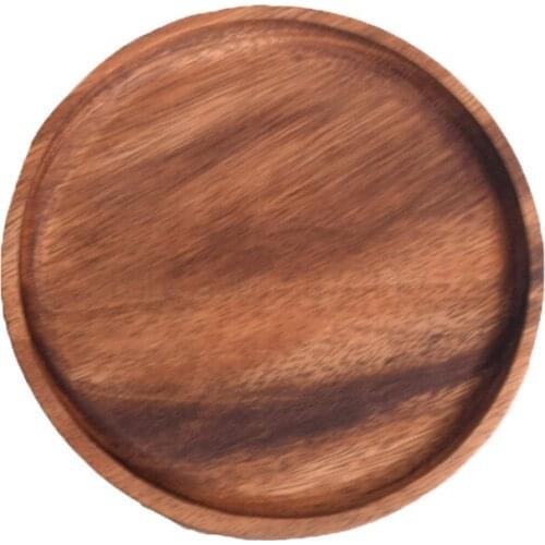 Black walnut tray disk log creative wooden tableware fruit plate dinner plate dessert plate