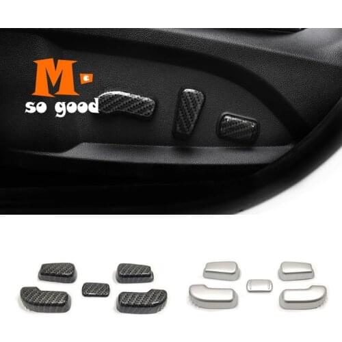 For Nissan Maxima 2016 17 18 2019 Styling Accessories Car Seat Adjustment Switch Button Cover Trim ABS Carbon fiber/Chrome 5pcs