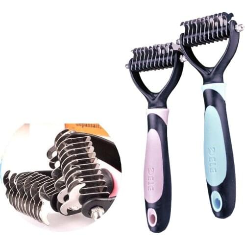Double-sided Knife New Dog Grooming Dog Comb Tool Pet Hair Remover Brush Professional Steel Grooming For Long Hair Comb For Dog