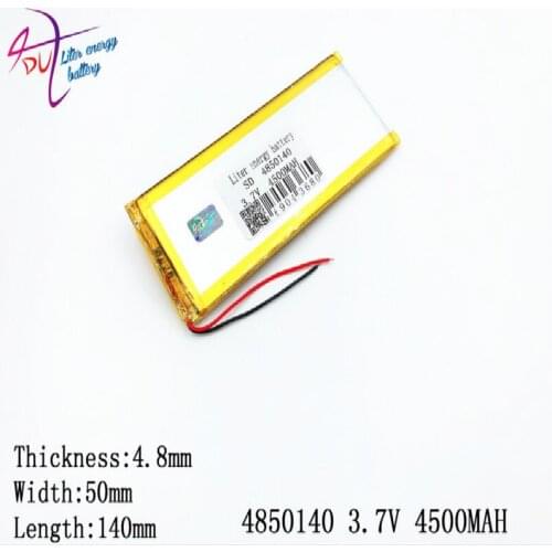 Tablet PC battery capacity 4850140 3.7V 4500MAH 5050140 Universal Li-ion for tablet pc 7 inch 8 9