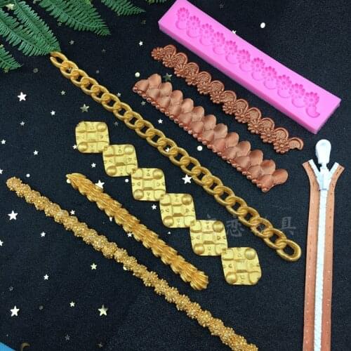 European style retro pattern relief lace turning sugar lace encircling silica gel mold cake dessert chocolate glue dropping tool