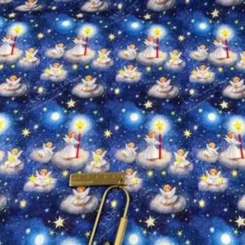 Brand New Star Angels in Sky Printed Cotton Fabric 50x105cm Design 014 Fabric Patchwork for Cloth Dress Party Home Decor