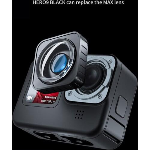 TELESIN Ultra-wide Angle 155 Degree Max Lens Mod For GoPro 9 With 2 Protective Covers for GoPro Hero 9 Black Action Accessories