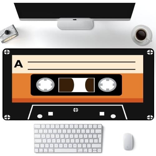 Gaming Pad Cassette Retro Record Tape Funny Mouse Pad Kawaii Art Music Table Pad Desktops Pad for Table Pc Gamer Complete Pad Tv