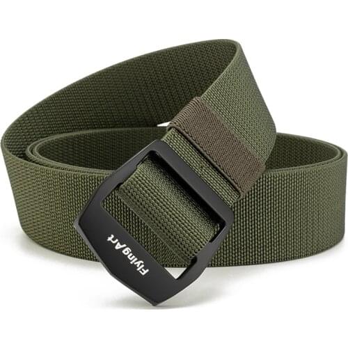 Hot Selling Simple Fashion Quick Drying Metal Button Thickened Soft Nylon Elastic Tactical Mens Belt