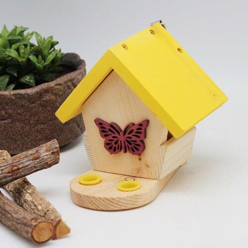 Pine wood small butterfly house