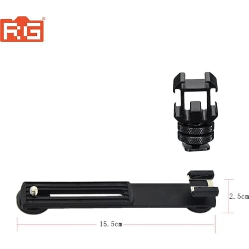 Metal Bracket hot shoe arm bracket tripod stand holder for Canon Nikon DSLR SLR DV Rack Camera Stand flash 1/4" Screw Tripod