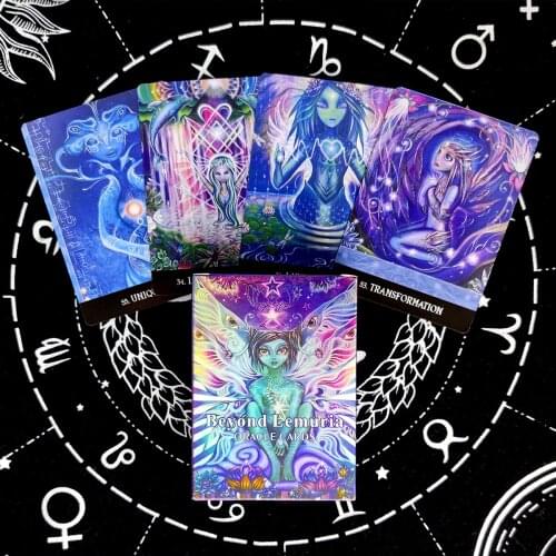 Mini Version Beyond Lemuria Oracle Tarot Cards Divination Deck Entertainment Party Board Game Support Drop Shipping 56 Pcs/Box