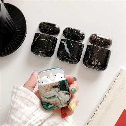 Kjoew Fashion For Airpods Case Luxury marble Case Wireless Bluetooth Earphone Case for funda airPods accesorios yeezy