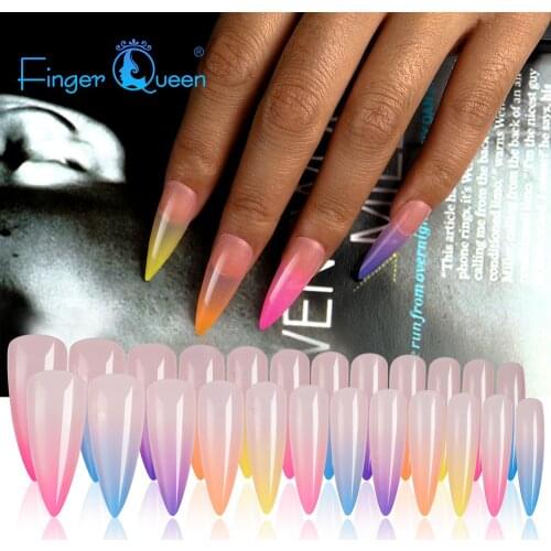 False nails 24pcs Gradient nail tips press on nails Fake Nails
