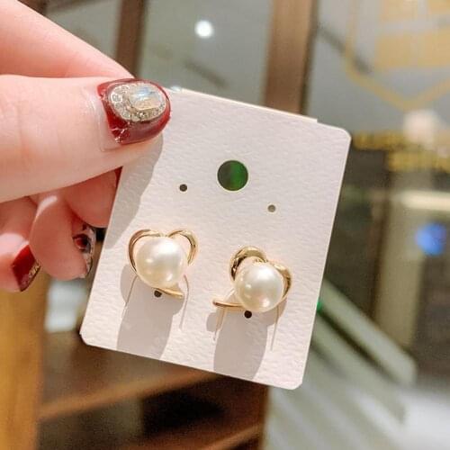 Alloy Ear Stud Geometrical Korea Faux Pearls Geometrical Women Earrings Fashion Jewelry Accessories Supplies серьги 2021 тренд