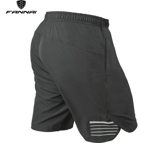 FANNAI Running Shorts Men Sports Jogging Shorts, Zipper Pockets, Drawstring, Quick Dry Training Gym Short Pants