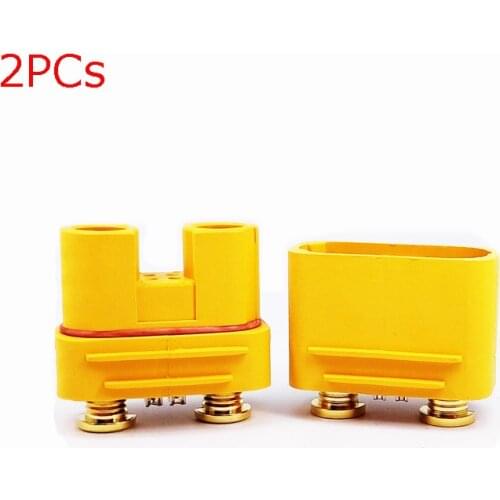2PCs Amass AS150U Plug Connector 2.0mm Banana Head 18AWG Anti-ignition with Signal Pin Lithium Battery Waterproof Socket Parts