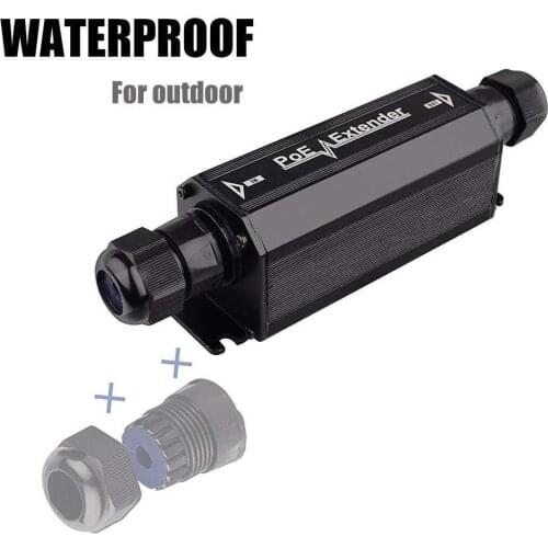 Waterproof Outdoor Gigabit PoE Extender, Single Port Poe Standard 802.3af/at