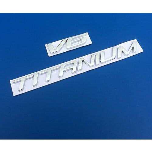 3D Car Stickers emblem sticker Silver Car V6 TITANIUM Fit for Ford Mondeo Kuga Car Styling