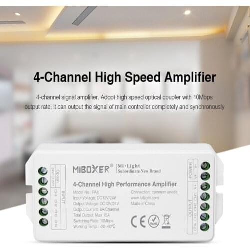 20PCS mi BOXER PA4 4CH Hight Performance led strip Amplifier /PA5 5-Channel High Performance Amplifier for RGB/RGBW LED strip